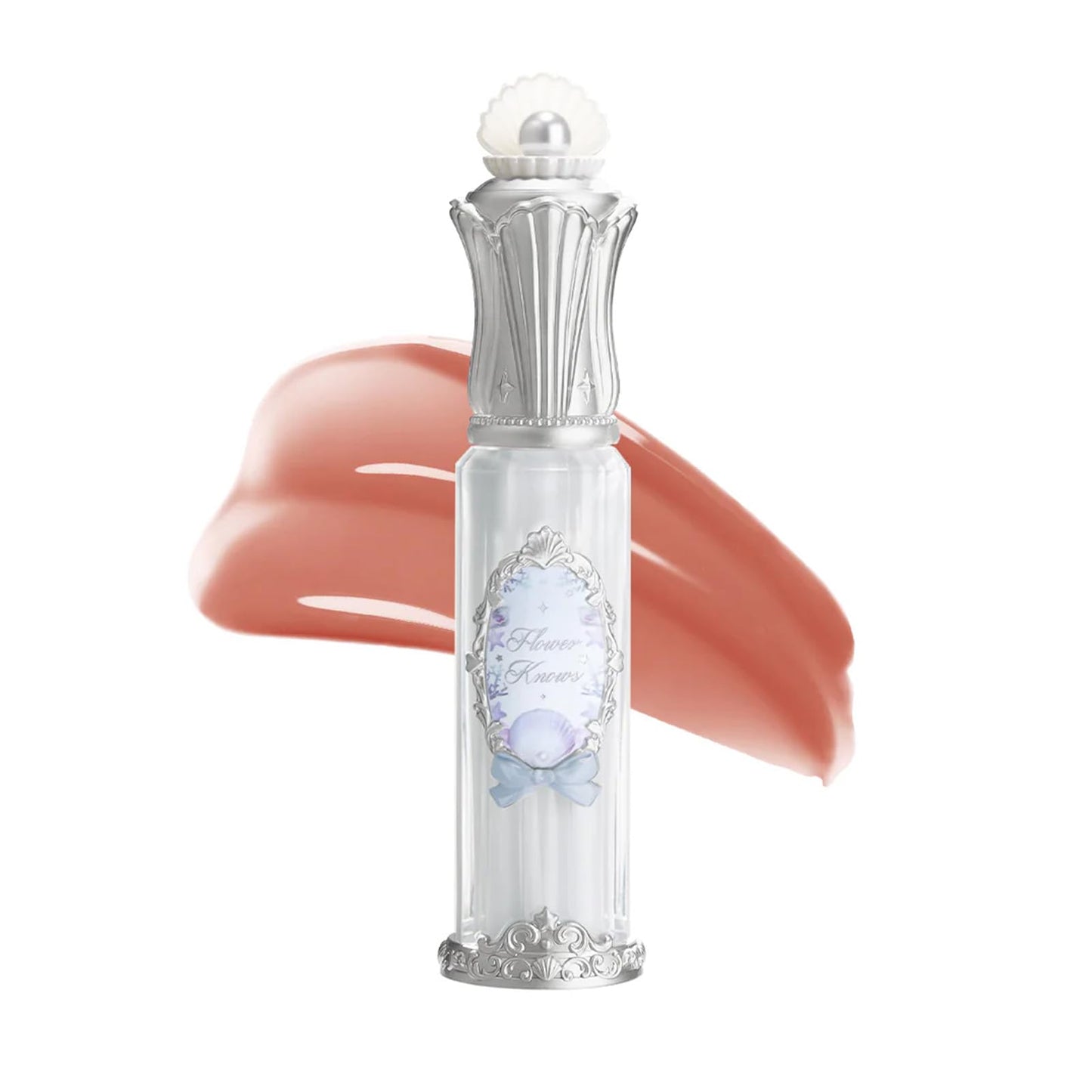 Flower Knows Shell's Jewel Nourishing Lip Glaze,Hydrating Clear Lip Gloss with Hyaluronic,Shimmer Moisturizing Plumping Oil,Non-Sticky Formula,0.16 fl.oz(P06 Lunar Jelly)