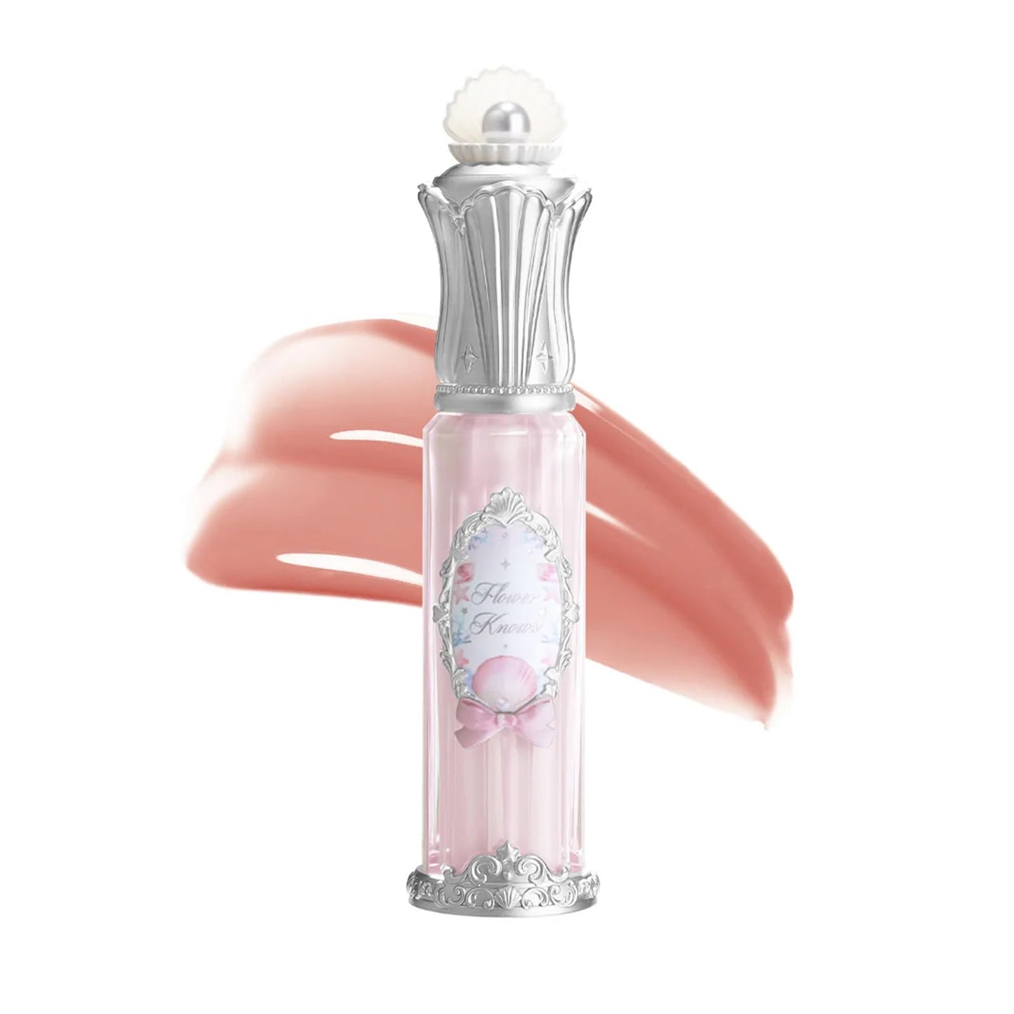 Flower Knows Shell's Jewel Nourishing Lip Glaze,Hydrating Clear Lip Gloss with Hyaluronic,Shimmer Moisturizing Plumping Oil,Non-Sticky Formula,0.16 fl.oz(P06 Lunar Jelly)