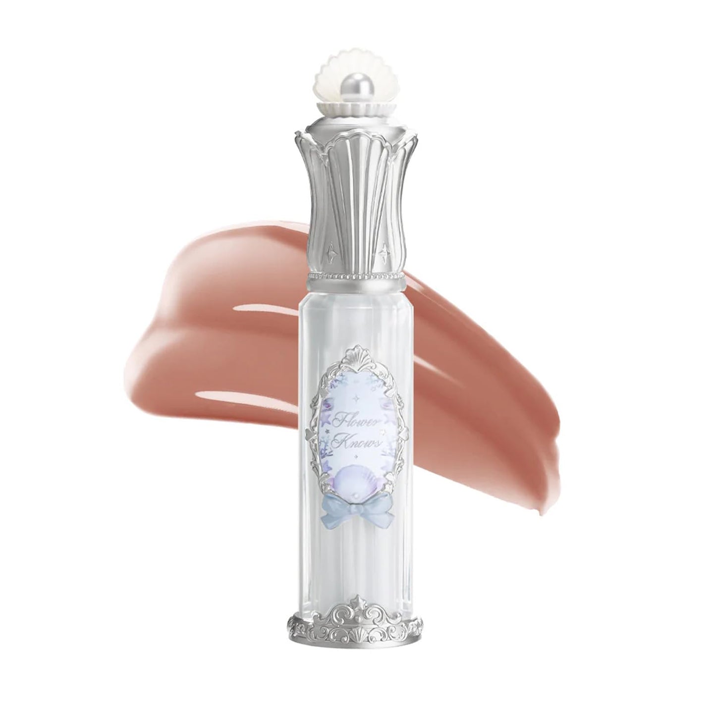 Flower Knows Shell's Jewel Nourishing Lip Glaze,Hydrating Clear Lip Gloss with Hyaluronic,Shimmer Moisturizing Plumping Oil,Non-Sticky Formula,0.16 fl.oz(P06 Lunar Jelly)