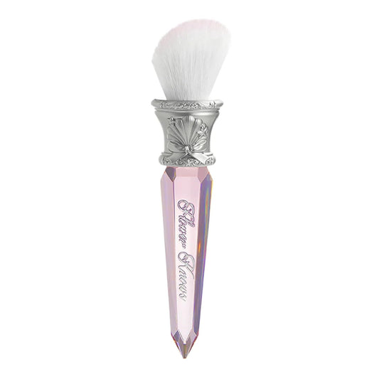 Flower Knows Shell's Jewel Angled Blush Brush,Soft Powder Blush Brush For Cheeks,Face Makeup Brush For A Sculpted Look,Lightweihgt,Vegan & Cruelty-Free(Crystal Pink)
