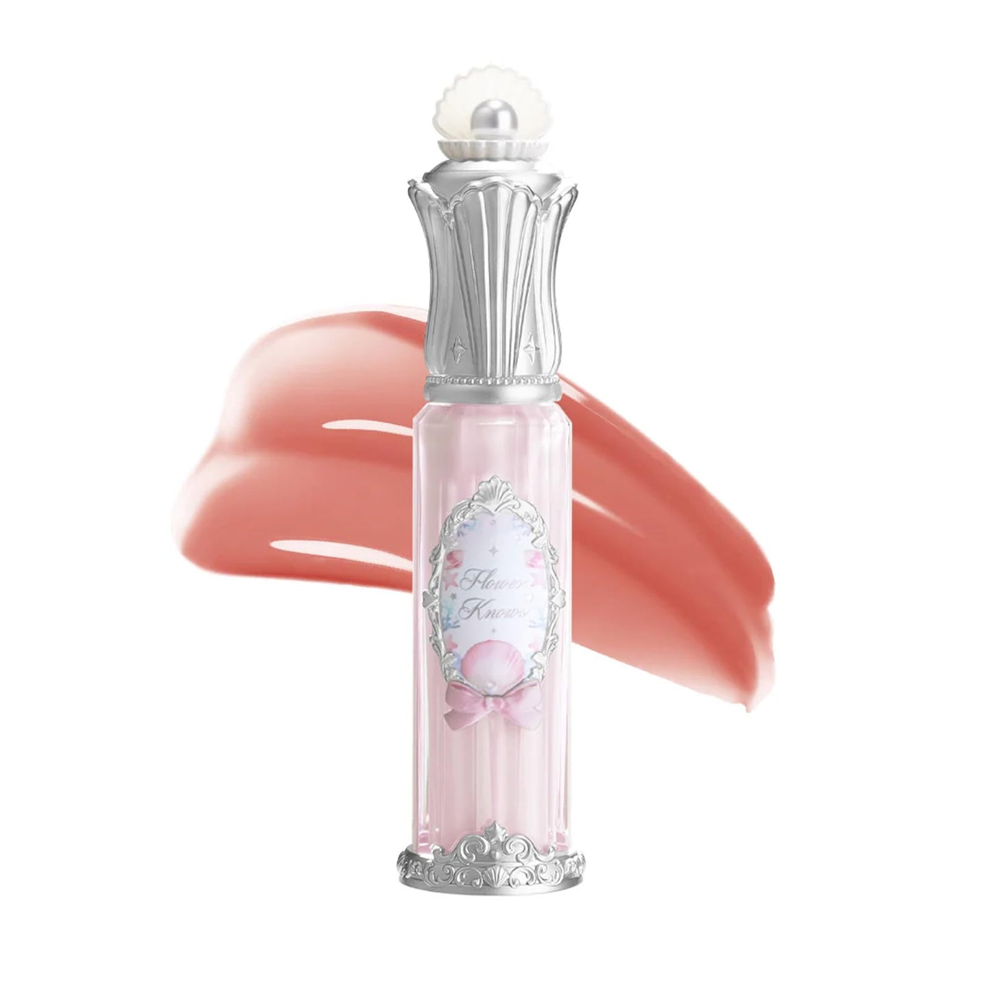 Flower Knows Shell's Jewel Nourishing Lip Glaze,Hydrating Clear Lip Gloss with Hyaluronic,Shimmer Moisturizing Plumping Oil,Non-Sticky Formula,0.16 fl.oz(P06 Lunar Jelly)
