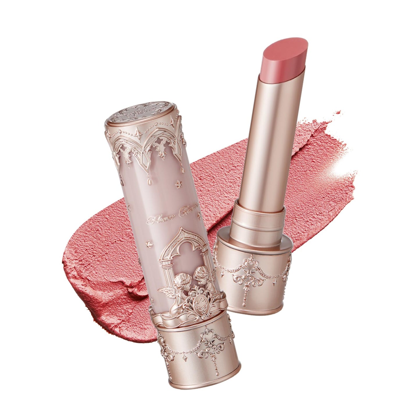 Flower Knows Little Angel Matte Lipstick,Super Soft & Ultra Silky Lip Mud Stick,Long Lasting & Moisturizing Vegan Lip Makeup for Girls&Women,Velvety Brown Finish(C09 Dark Angel)