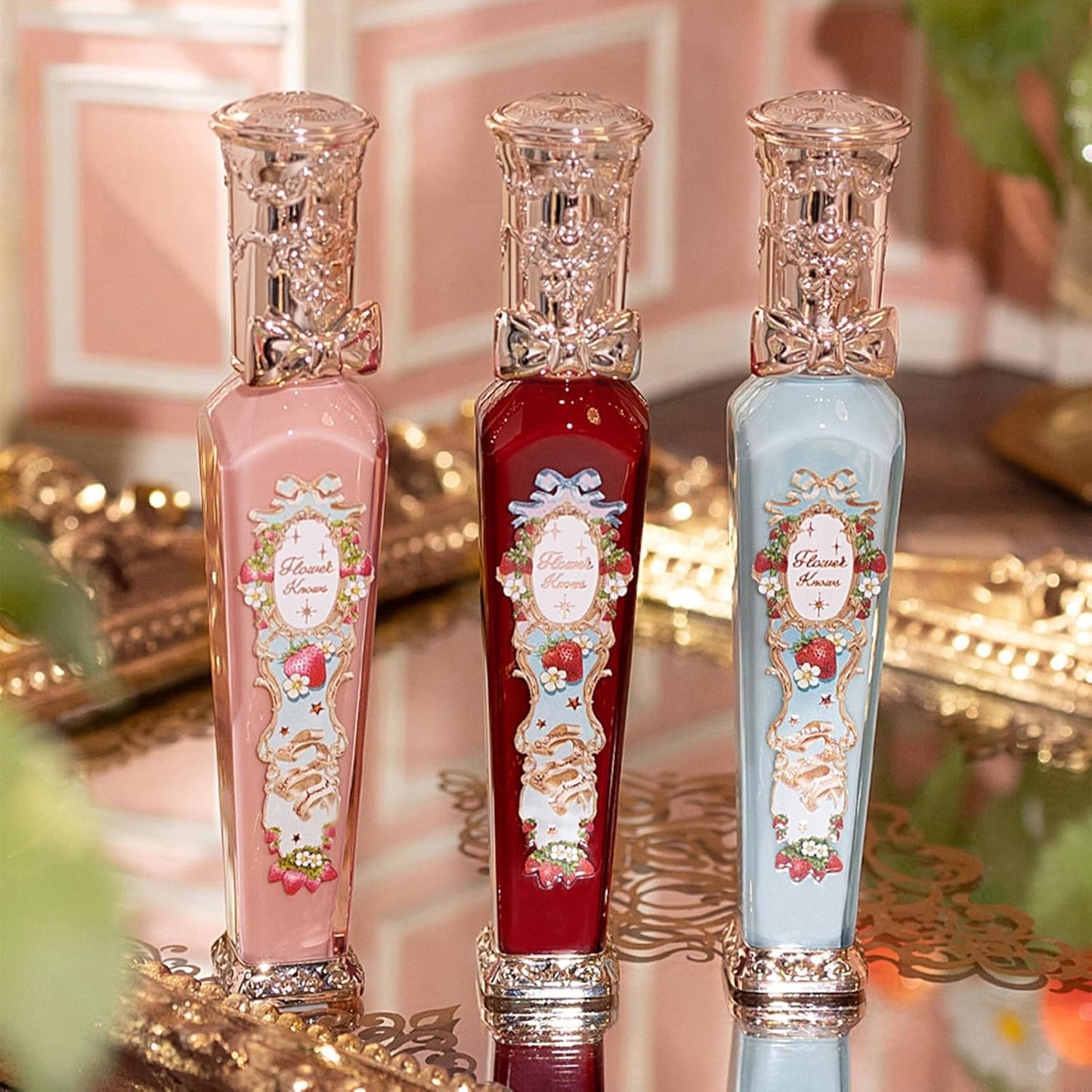 Flower Knows Strawberry Rococo Cloud Lip Cream,Velvety Matte Liquid Lipstick,Red Lipstick,Long Lasting Lip Stain,Kiss-proof Blurred Lipstick for Girls&Women,0.12 Fl Oz(S08 Velvet Redwood)